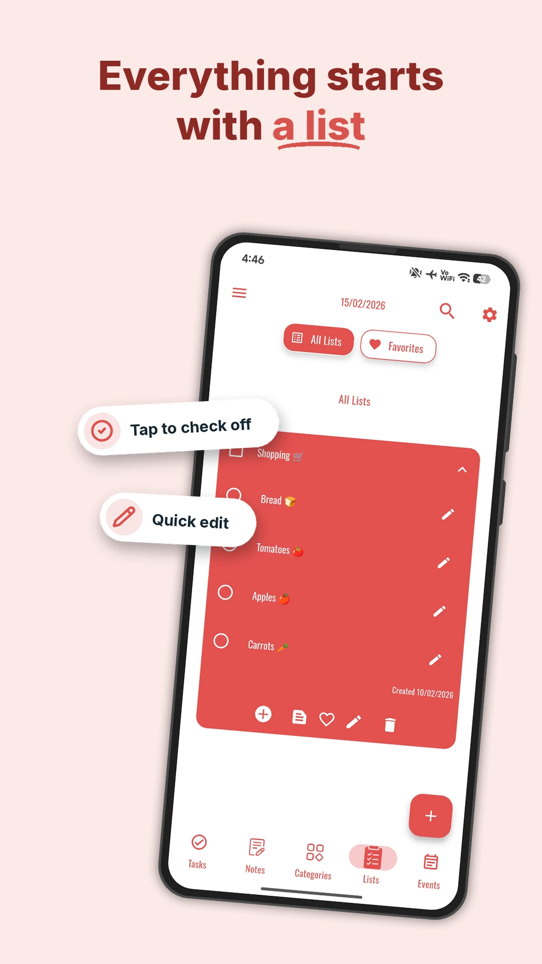 My Tasks: Lists and Schedules screenshot