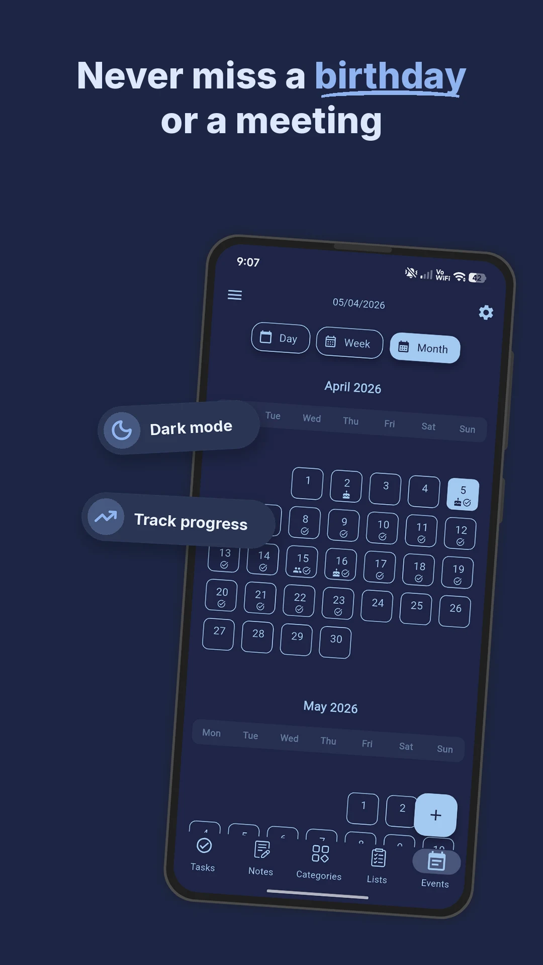 My Tasks: Lists and Schedules screenshot
